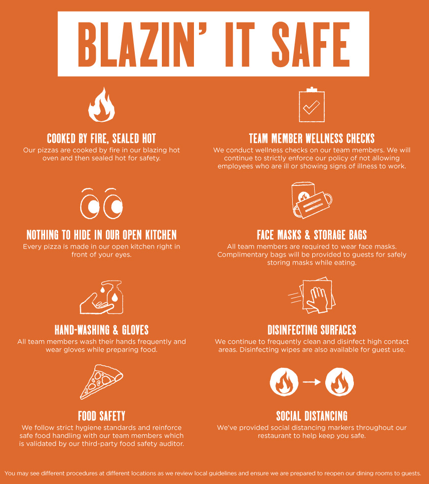 Blaze Pizza COVID-19 Safe